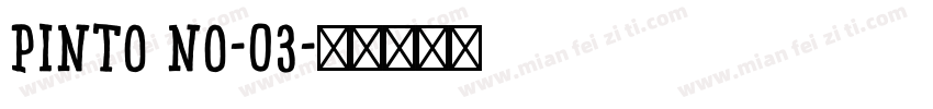 pinto no-03字体转换